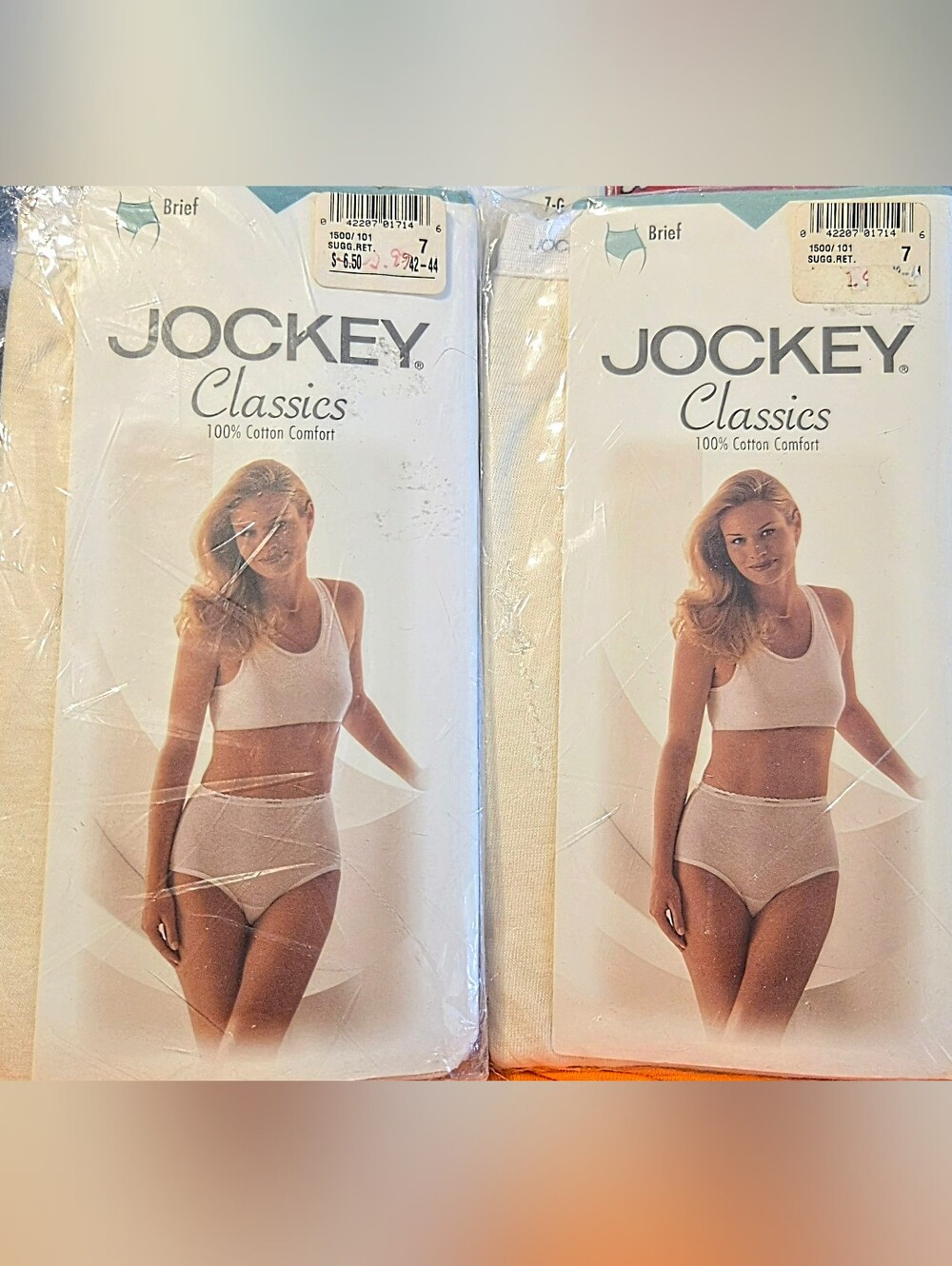 Jockey Classics 2pks BRIEFS NEW Brief Panty Ladies SZ 7 42-44 Vintage 1997
